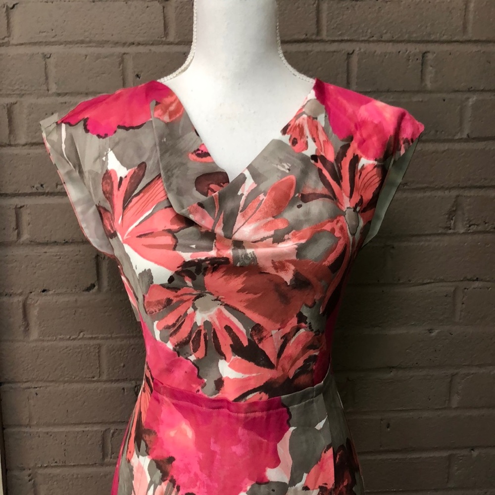 Banana Republic Pink and Brown Floral Dress - Picture 2 of 8